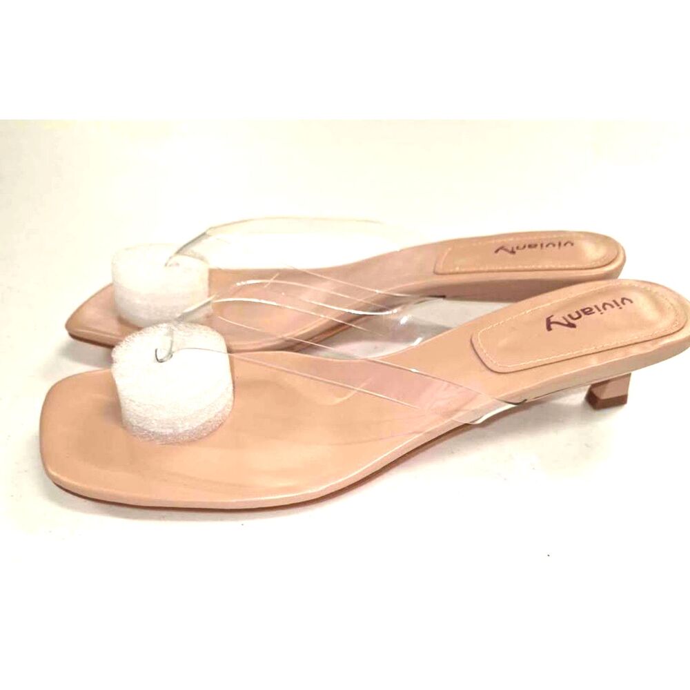Women's Kitten Heel Sandals Backless Slippers Stiletto Heel Pinch toe Slides - Picture 3 of 6